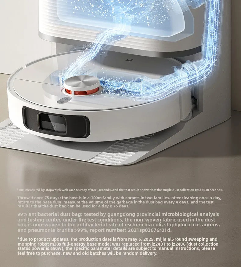 Mi Robot Vacuum M30S Auto Clean Sweep Mop Wash All in One