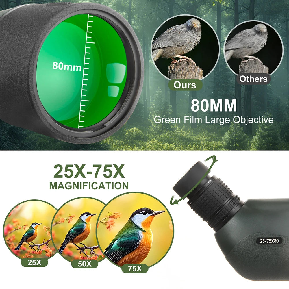 (Upgraded) Binoculars Waterproof Spotting Binoculars for Birdwatching and Wildlife Watching Longer Distance and Stronger Effects