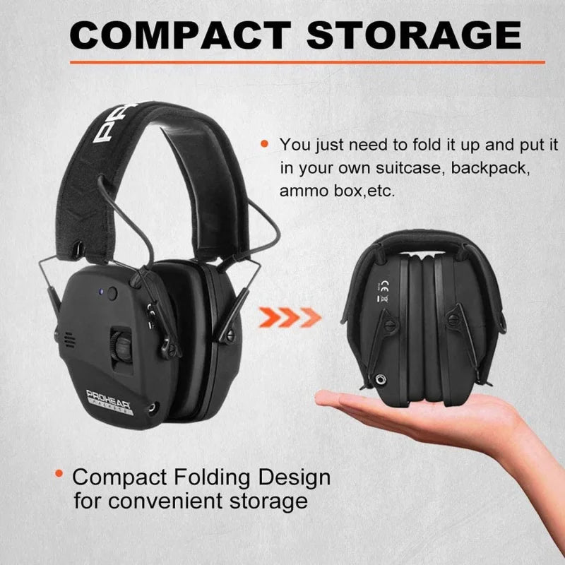 PROHEAR Bluetooth Electronic Tactical Earmuffs Sound Amplification Shooting Headset Noise Reduction Hunting Hearing Protection
