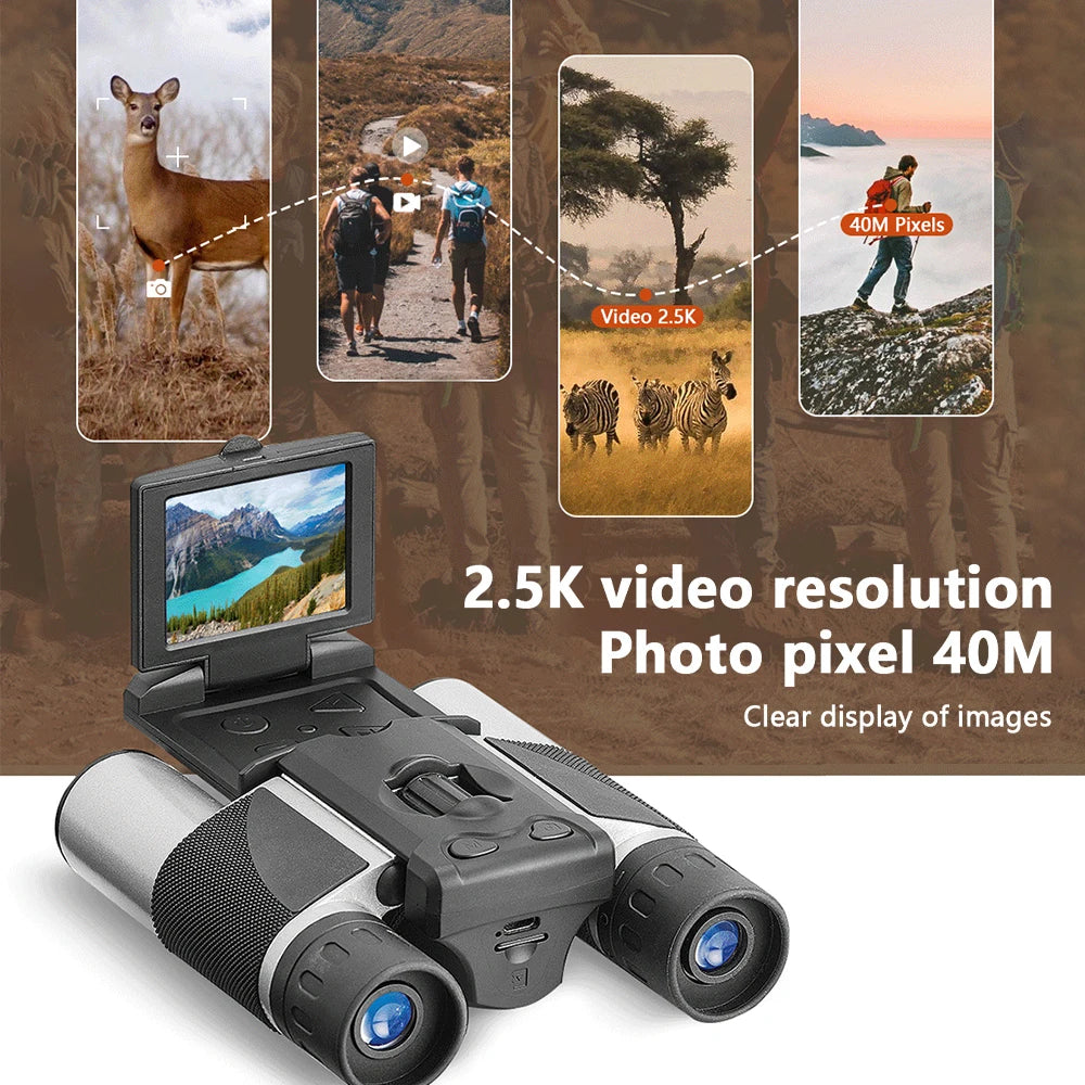 Digital Camera Binoculars 2.0 Inch LCD 8X Digital Zoom Video Photo Recording Telescope