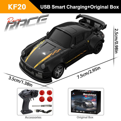 1/64 2.4G High speed Drift Rc Car 4WD Remote Control Car Four Wheel Drive Radio Controlled Mini GTR Racing Model Boy Toy Gift