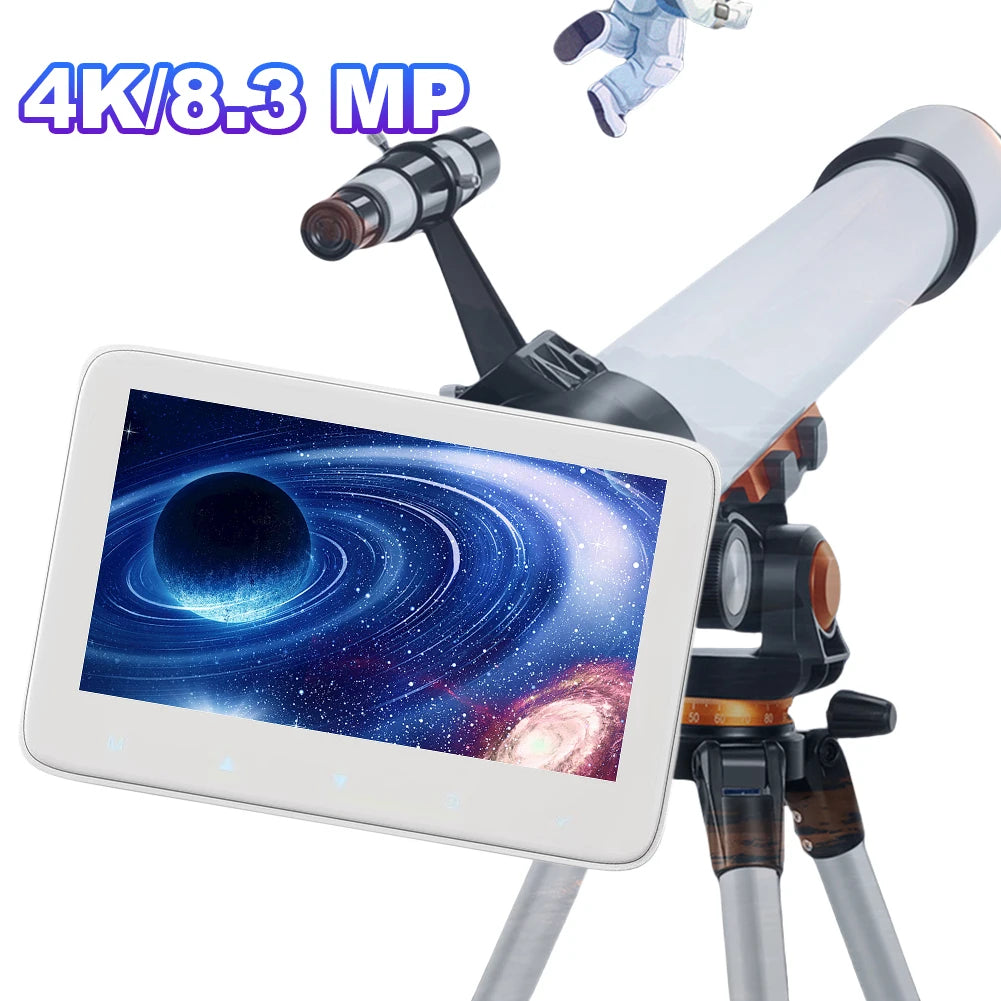 Telescope Digital Eyepiece 5-Inch Screen 5X Digital Zoom Astronomical Telescope Eyepiece for Bird-Watching Lunar Astronomy
