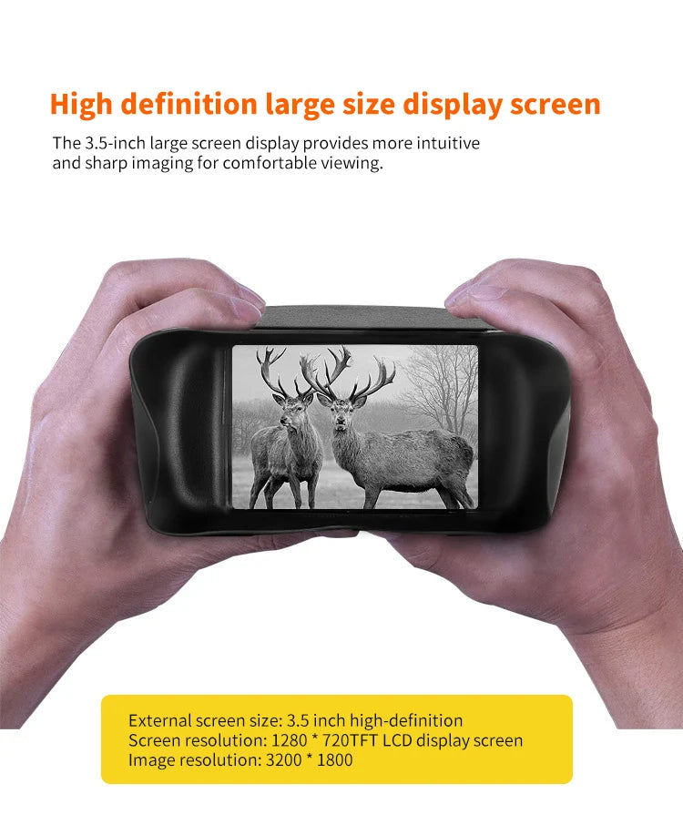 5K Night Vision Binoculars HD Full Dark 500M With Screen Digital Zoom Infrared Goggles Observing Animals Camping Hunting