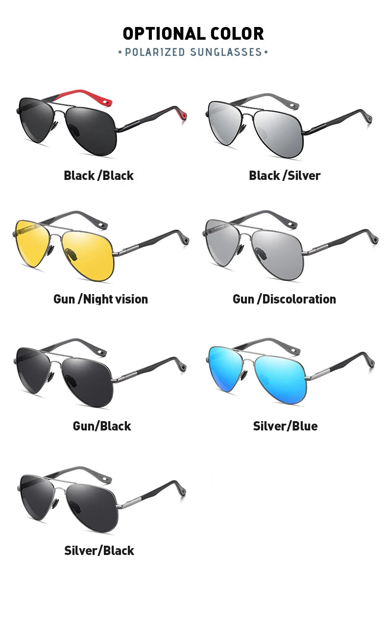 0 -0.5 -0.75 To -6 Night Vision Lens Oval Prescription Sunglasses Men Polarized Metal Driving Anti-Glare Nearsighted Sun Glasses