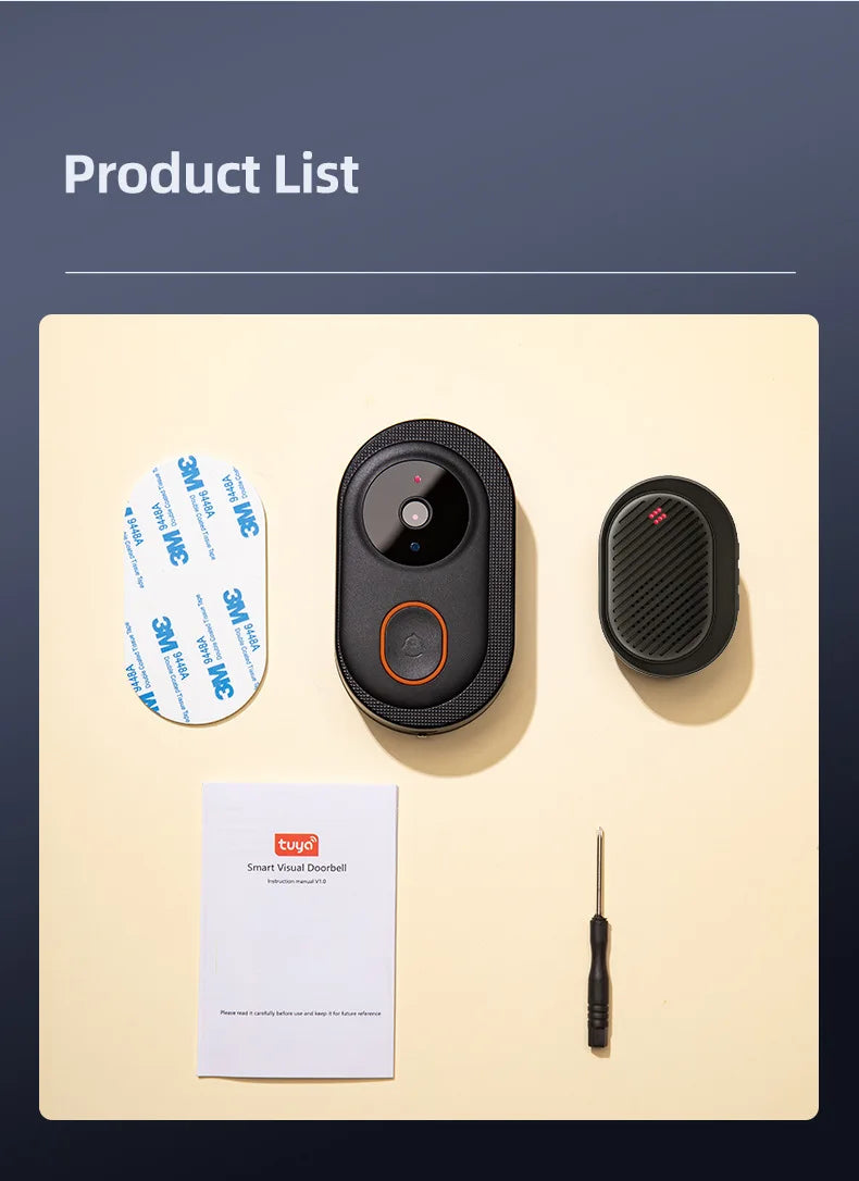 Smart Doorbell Ring Door Camera Infrared Night Viewing WiFi Wireless Video Bell Camera Rechargeable Video Intercom Doorbell