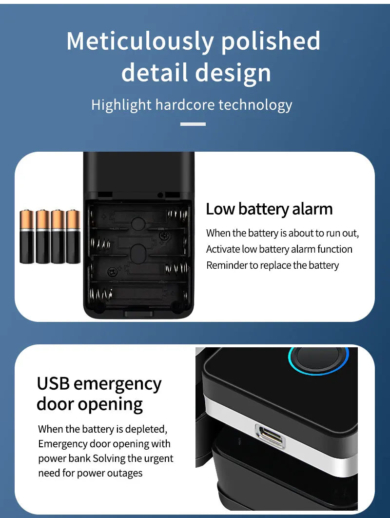Smart Door Lock For Wooden Sliding Glass Door HAHALock App Biometric Fingerprint Lock Bluetooth IC Card Electronic Digital Lock