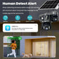 Outdoor Solar Security Camera 4G IP Camera Home Security 15MP Triple Lens 360° PTZ Surveillance Color Night Vision CCTV Camera