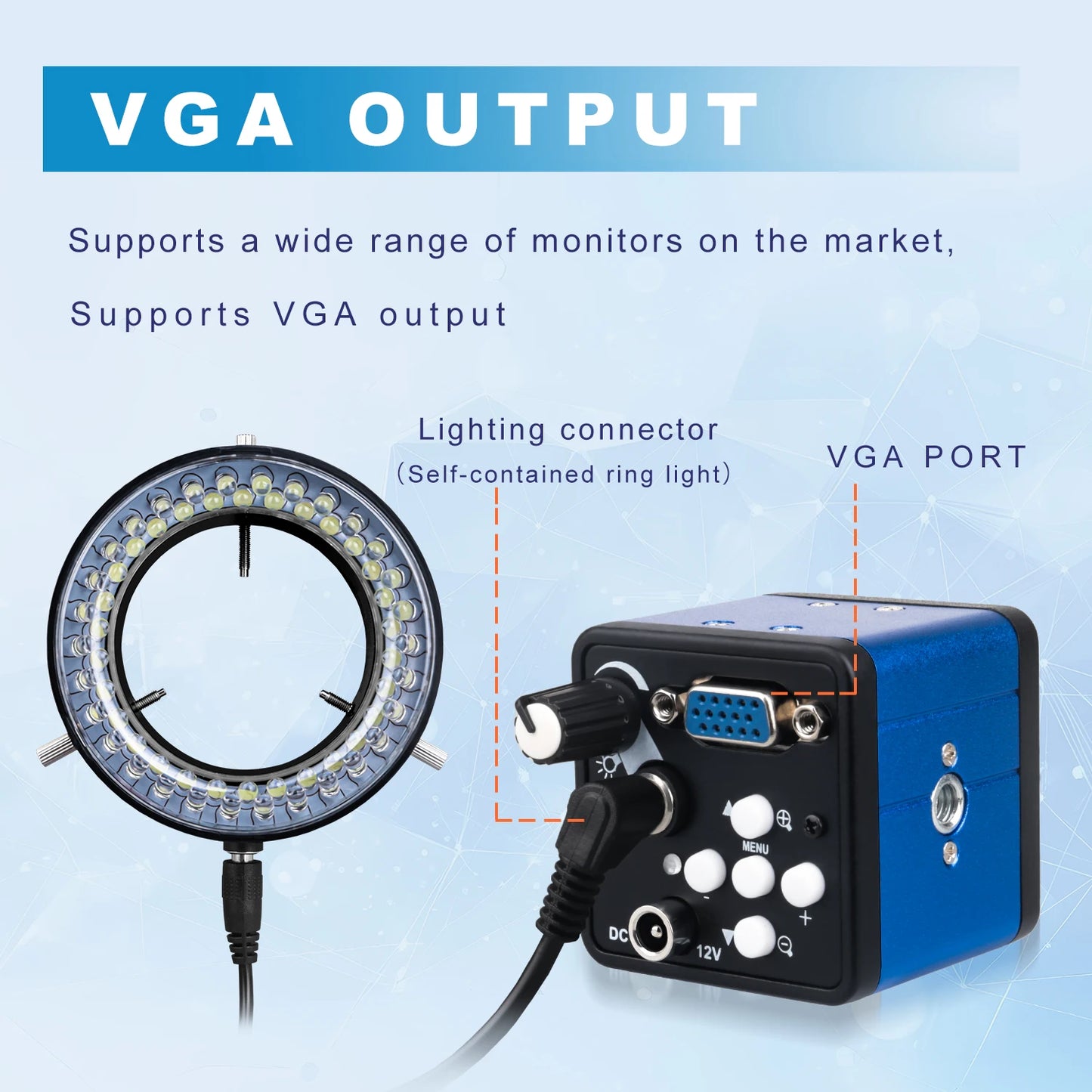 4K Digital Microscope 48MP Microscope For Electronics USB-C Industrial Cameras HDMI 1-150X Zoom C-Mount Lens Phone Pcb Soldering