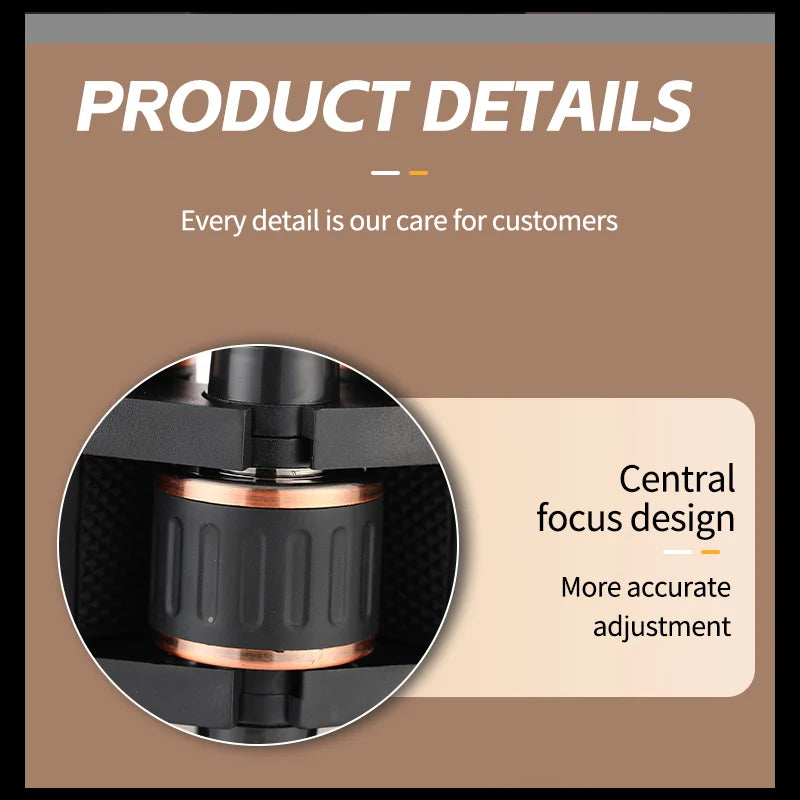 Bronze-colored high-definition 10x 10X50 binoculars, FCM broadband coated, 50MM large objective lens, 25MM large eyepiece