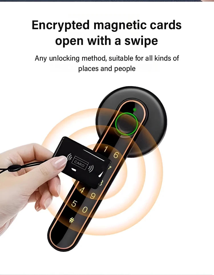 Smart Life App Wifi Remote Control Smart Fingerprint Password Rfid Ic Card Lock Dead Bolt For Indoor Home Wooden Metal Door