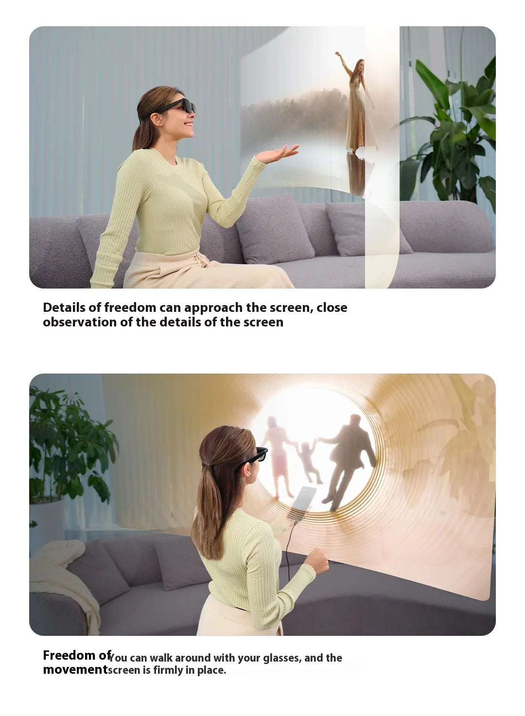 XREAL Eye 6DoF suspension mode virtual and real fusion screen recording first-person perspective shooting custom accessories