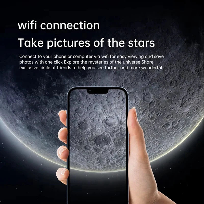 Professional Astronomical Telescope Monocular 70300 Electronic Eyepiece 70MM Large-Aperture For Stargazing Bird Watching