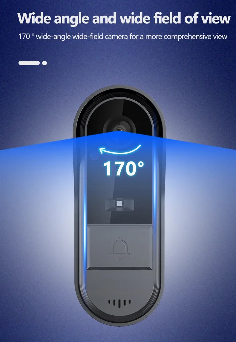 Wireless intercom Doorbell HD Night Vision 4.3in lPs screen Waterproof Visual Doorbell camera smart Home security Video By Bell