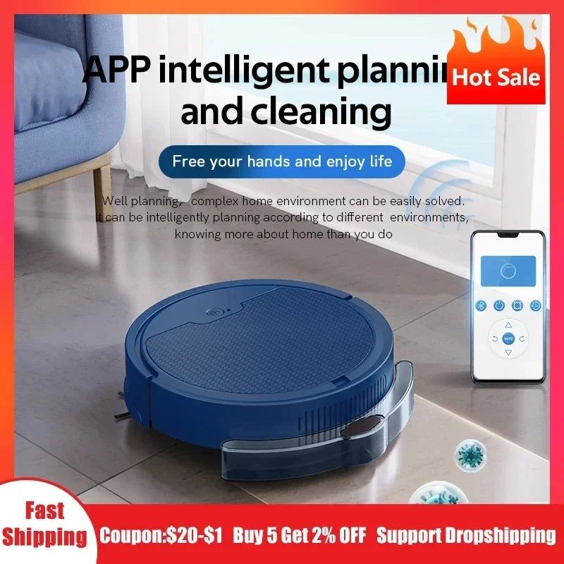 Automatic Sweeping Robot Vacuum Cleaner APP Control Water Tank Sweep and Wet Mopping Vacuum Clean For VIP Customers DropShipping