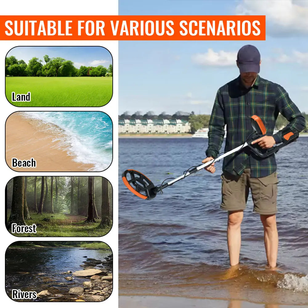 MD-4050 Professional Metal Detector Underground Gold Detector High Accuracy Metal Finder Waterproof Search Coil Seeker Treasure