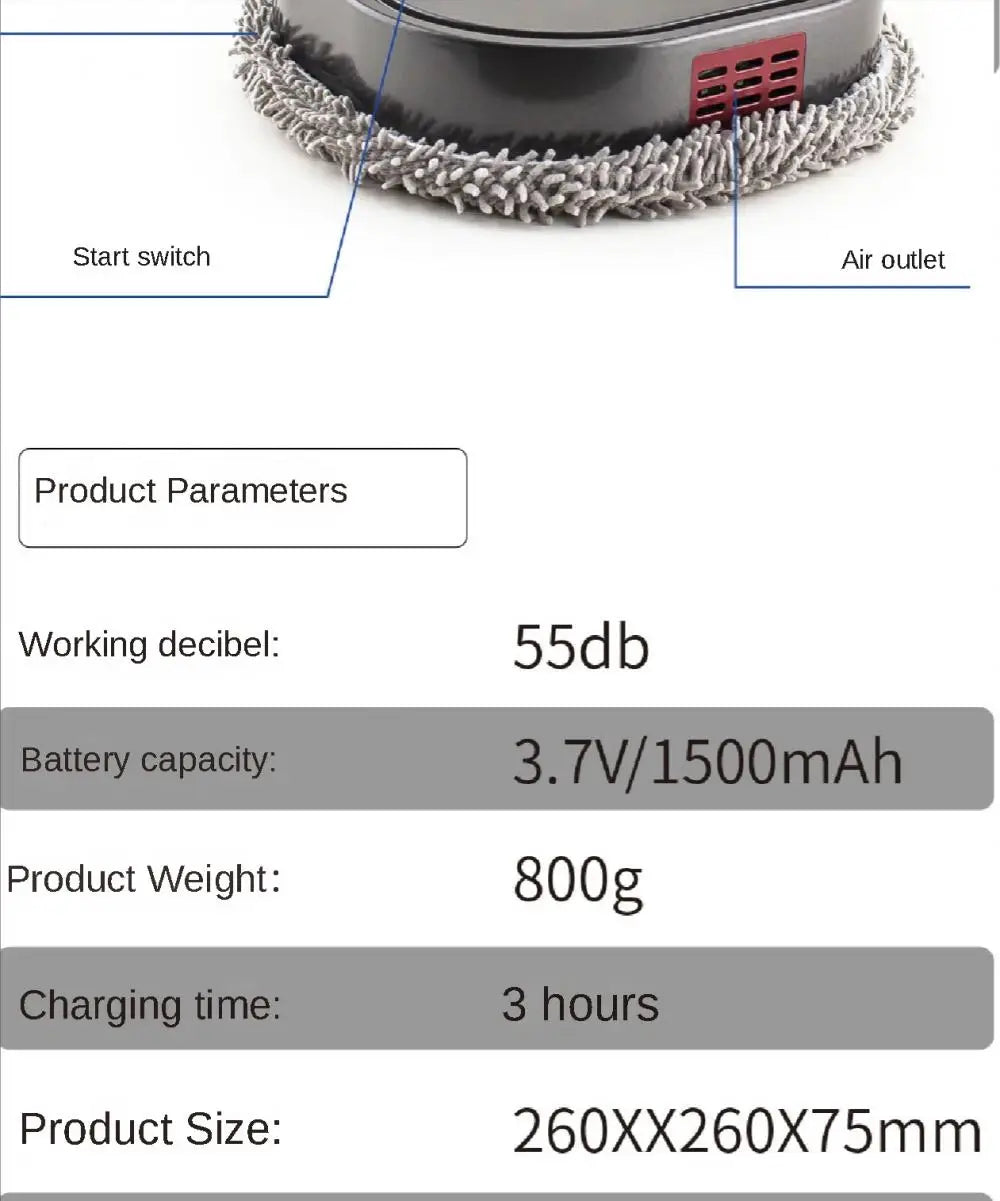 Intelligent Robot 3 in1 Dry Wet Sweep Mop Robot Vacuum Cleaner Rechargeable Smart Mopping Robot Spray Cleaner Home Mopping Robot