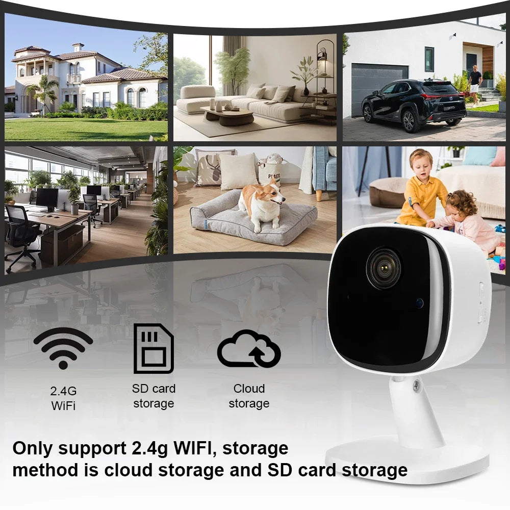 4K Security Camera Wireless Full Color Night Vision WiFi Monitor Waterproof Motion Detect Surveillance With 2 Way Audio New