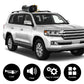 Car Warning Alarm Megaphone Police Siren Air Horn Speaker Car Horn Multi-tone & Claxon Horn 120DB Loud 12V 100W Loadspeaker Set