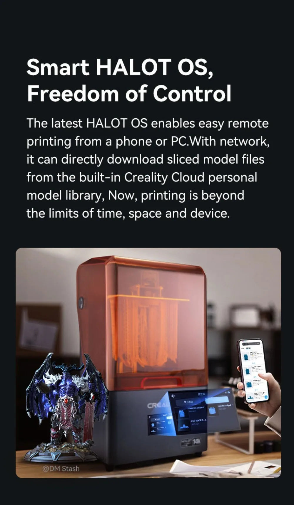 CREALITY Original HALOT-MAGE S Resin 3D Printer 14K 13320*5120px Mono LCD 10.1" Printing 150mm/H Hyper-Speed 4.3" Touch Screen