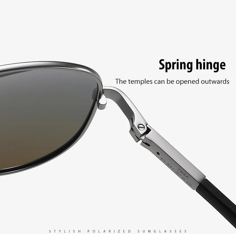 0 -0.5 -0.75 To -6 Night Vision Lens Oval Prescription Sunglasses Men Polarized Metal Driving Anti-Glare Nearsighted Sun Glasses