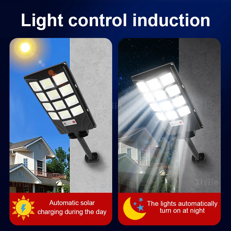 2025 New Upgraded Outdoor Solar Light 90000000LM Super Bright LED Solar Lamp Motion Sensor Security Lighting Wall Street Lantern