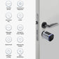 IAooGee L31 smart door lock with IC card/key/fingerprint/application, easy to install, suitable for office and apartment use
