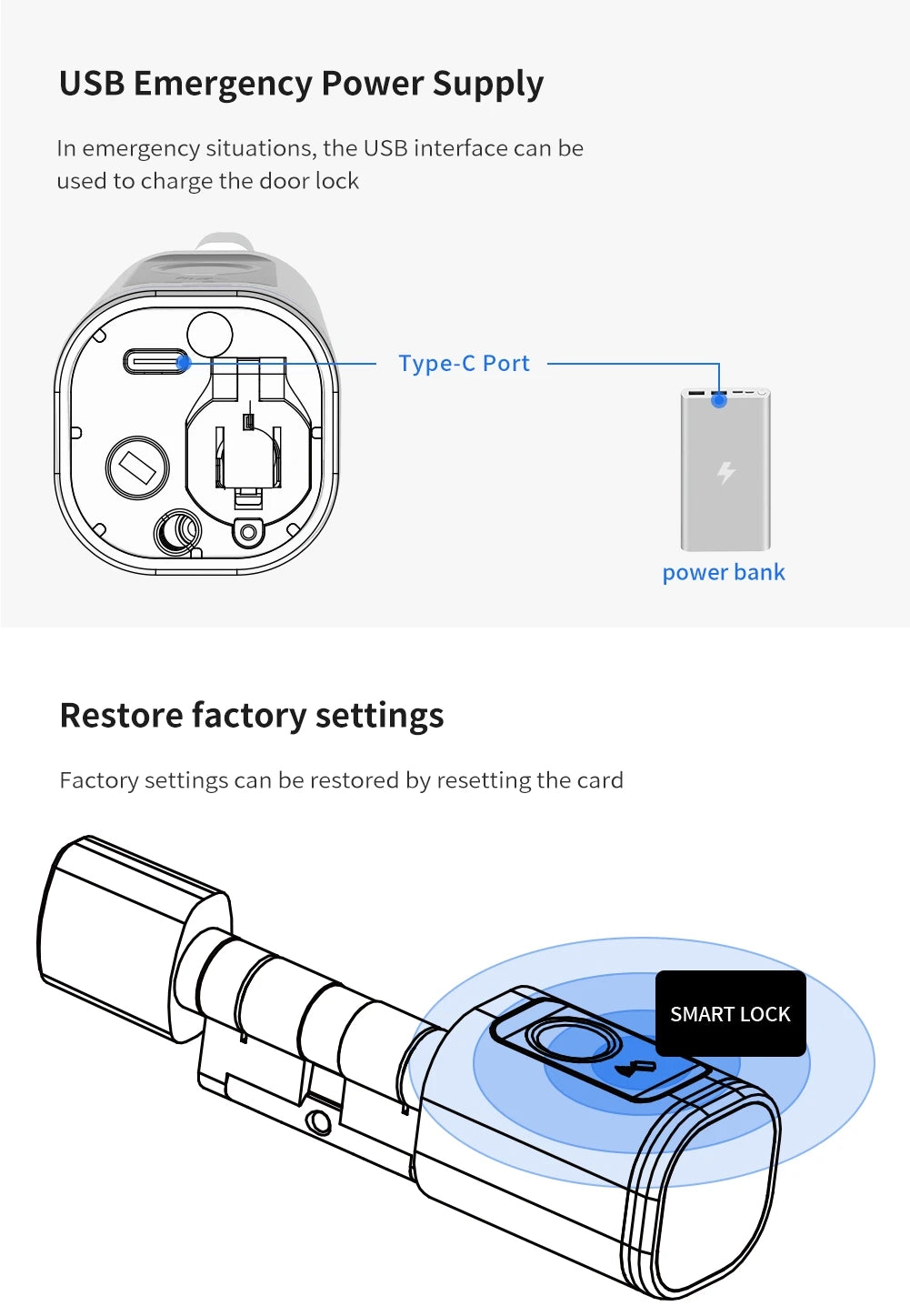 IAooGee L31 smart door lock with IC card/key/fingerprint/application, easy to install, suitable for office and apartment use