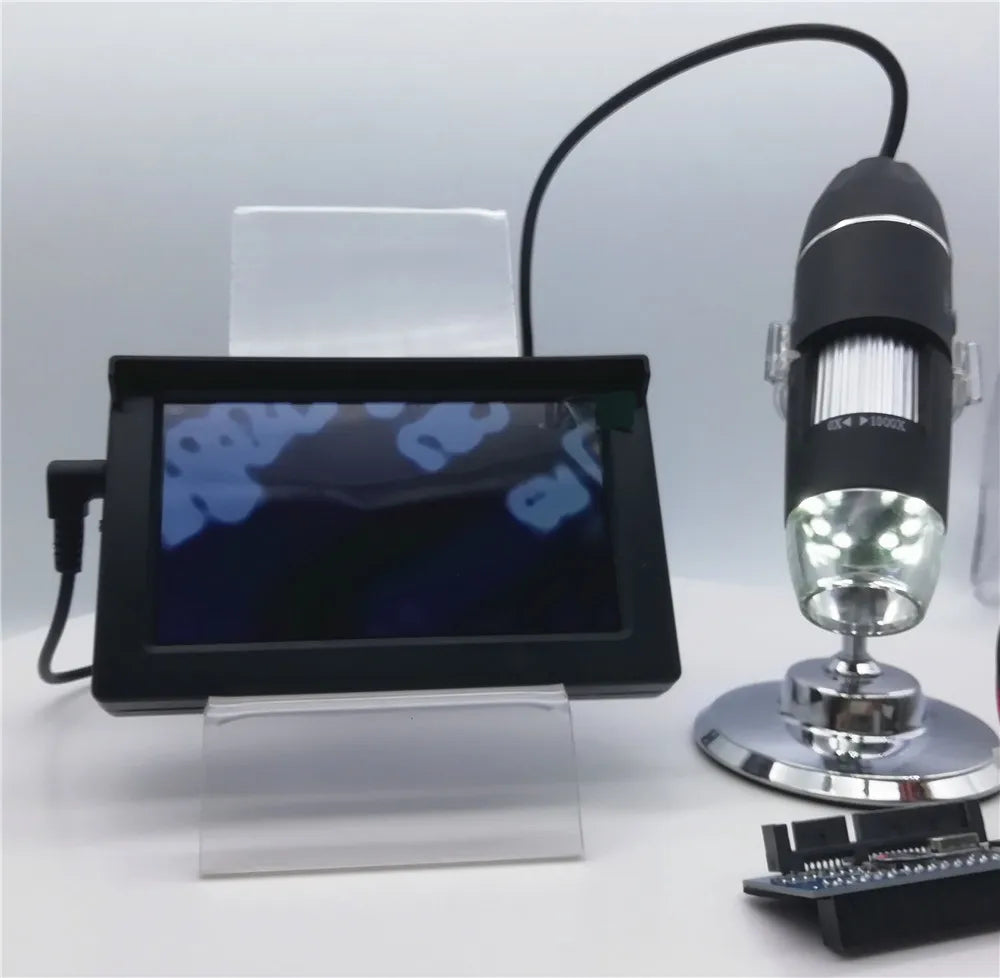 4.3 Inch Display  1080P 1000x Electronic Digital Microscope Screen Microscope  Handheld Endoscope Camera Magnifier Borescope
