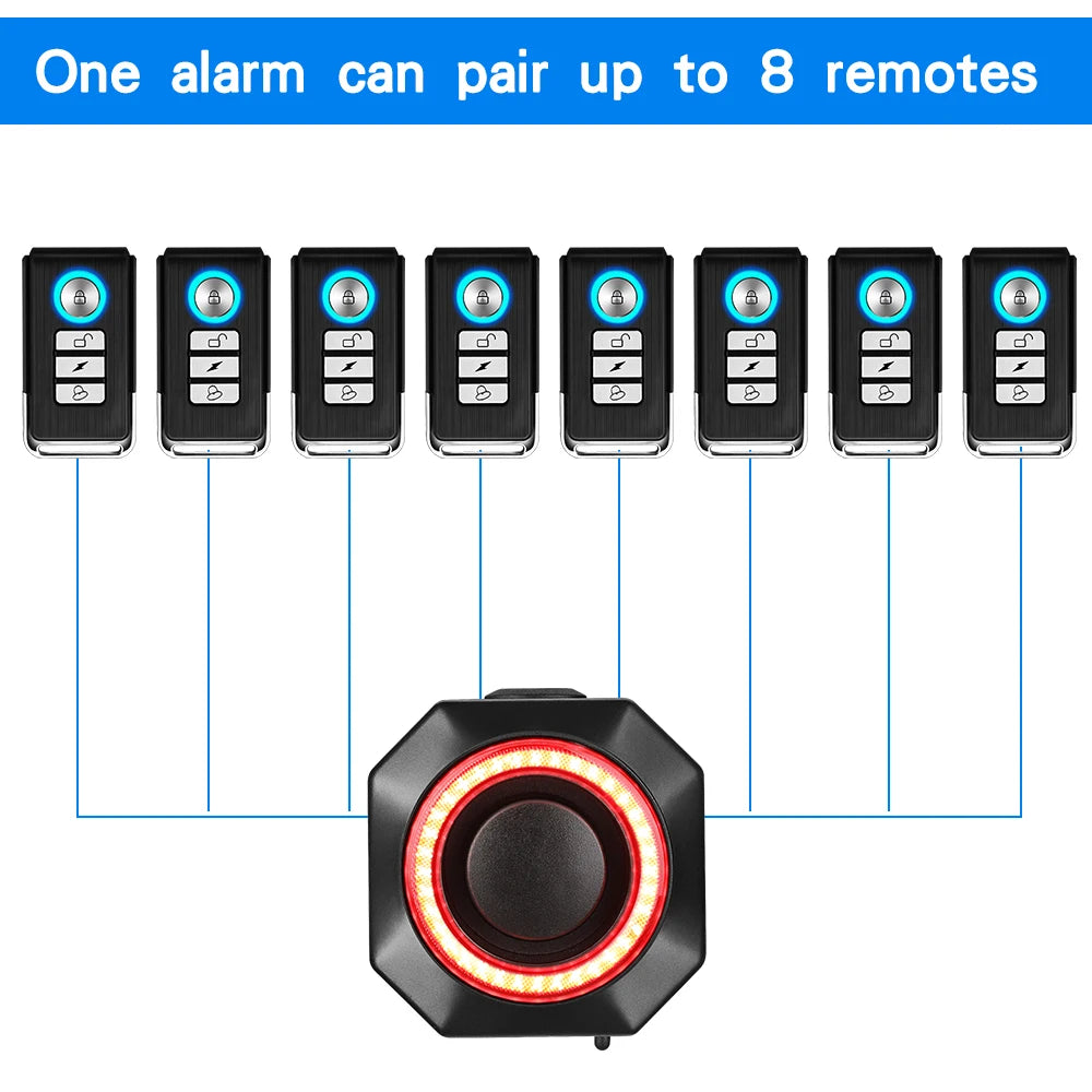 Elecpow Bicycle Alarm Wireless Waterproof Motorcycles Scooter Bike  Anti theft Alarm Security Protection Vibration Burglar Alarm