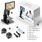 Biological Microscope Dual Lens 2000X 7" IPS HD1080P Digital Microscopes For Soldering Study With Remote Control