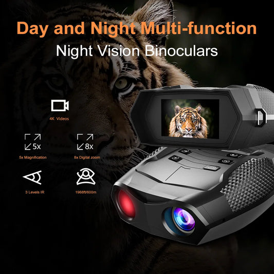 Night Vision Goggles Digital Night Vision Binoculars 4K HD Video & 40MP Image USB-C Charge Telescope for Hunting Camping Travel