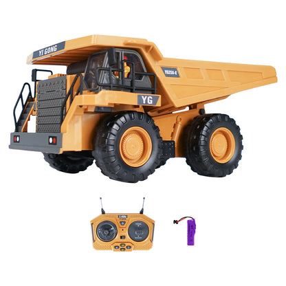 RC Dump Truck 1/24 Truck 9CH Dumper Technique Vehicle Excavator 2.4G Radio Controlled Cars Toys for Children