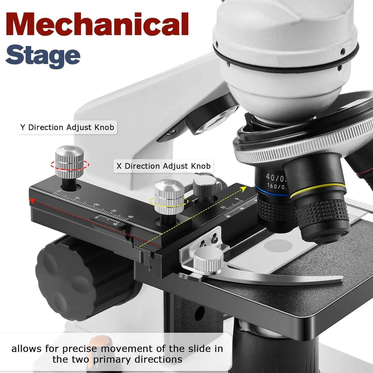 Microscope for Kids，40X-2000X Compound Microscope with for Home School Laboratories for Children Students