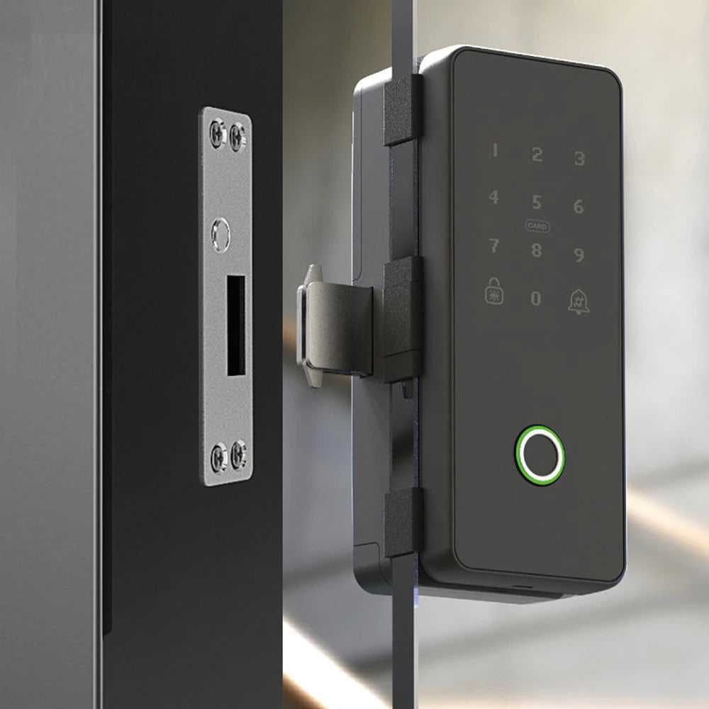 TYSH Fingerprint Smart Door Lock Digital Electronic Lock Glass Door Lock Front Door Wifi Smart Lock Door Tuya Smart Home