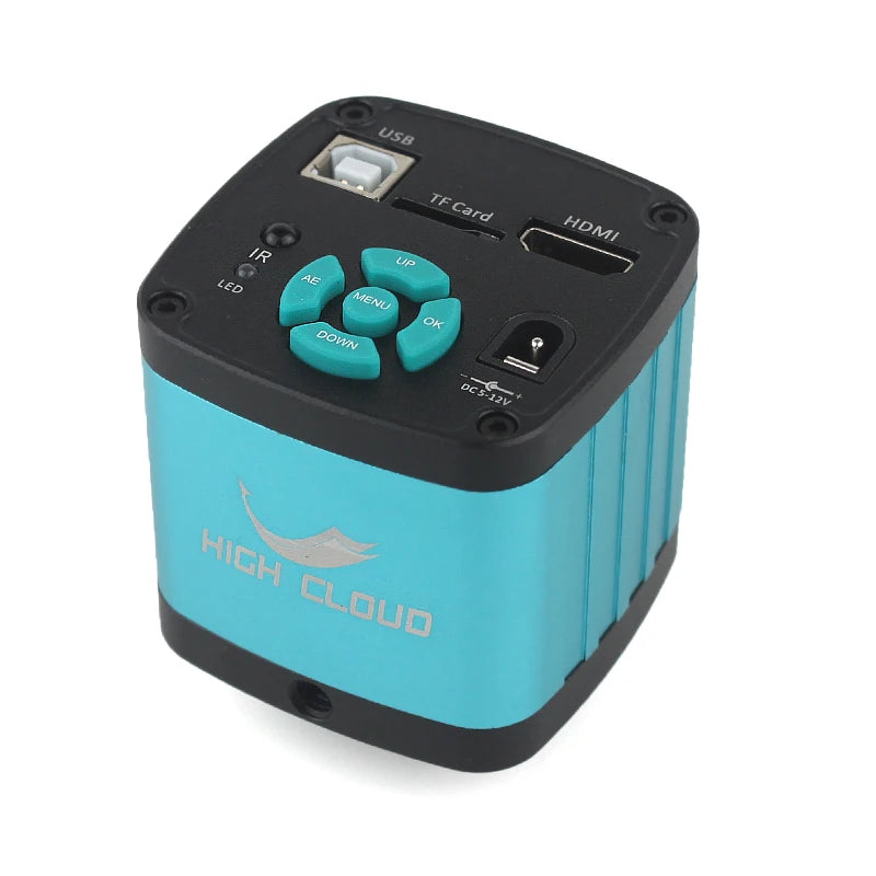 48MP 4K 1080P HDMI USB Industrial Digital Microscope Camera with C-Mount Lens 130X Zoom Cantilever Stand for Repair Soldering