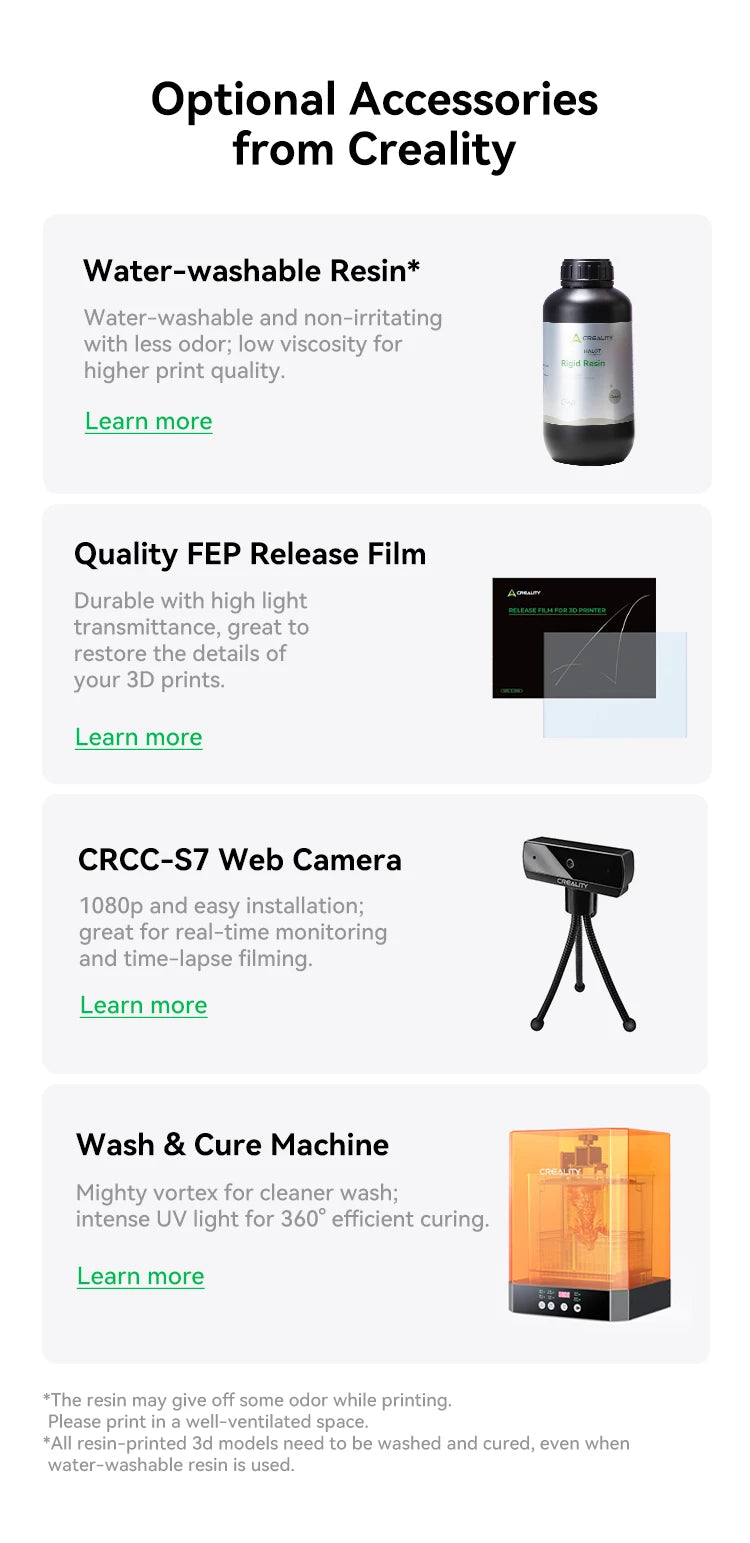 Creality HALOT R6 2K Resin 3D Printer Compact & Easy for Newbies 60mm/h Printing Speed 130*82*160mm Build Volume LCD Printer