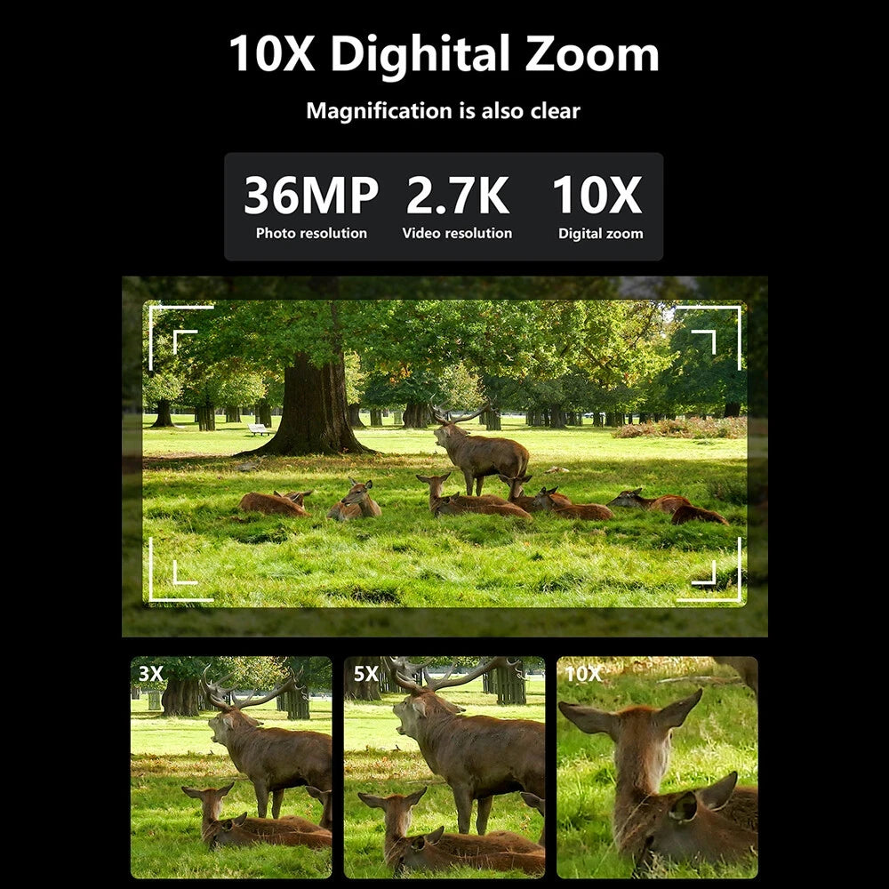 2.7K Night Vision Binocular Telescope 10x Digital Zoom Infrared Night Vision Device Telescope For Hunting Camping Video Record