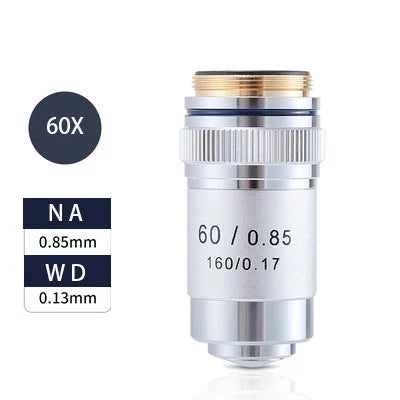 Biological Microscopes Lens 4X 10X 20X 40X 60X 100X(oil) 195 Achromatic Objective Lens Parts