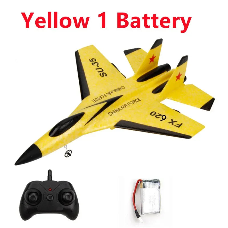 RC Remote SU-35 FX-620 Radio Control Airplane 2.4G Remote Control Fighter Plane Glider Airplane EPP Foam Model Toys Kids Gift