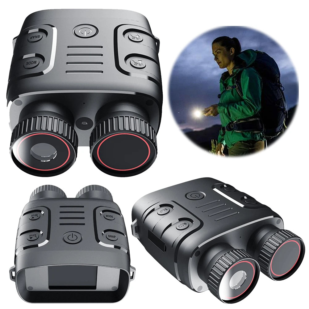 HD 1080P Digital Night Binoculars 300M Full Dark Viewing Distance Night Vision IR Goggles for Saving Camping Photos and Videos