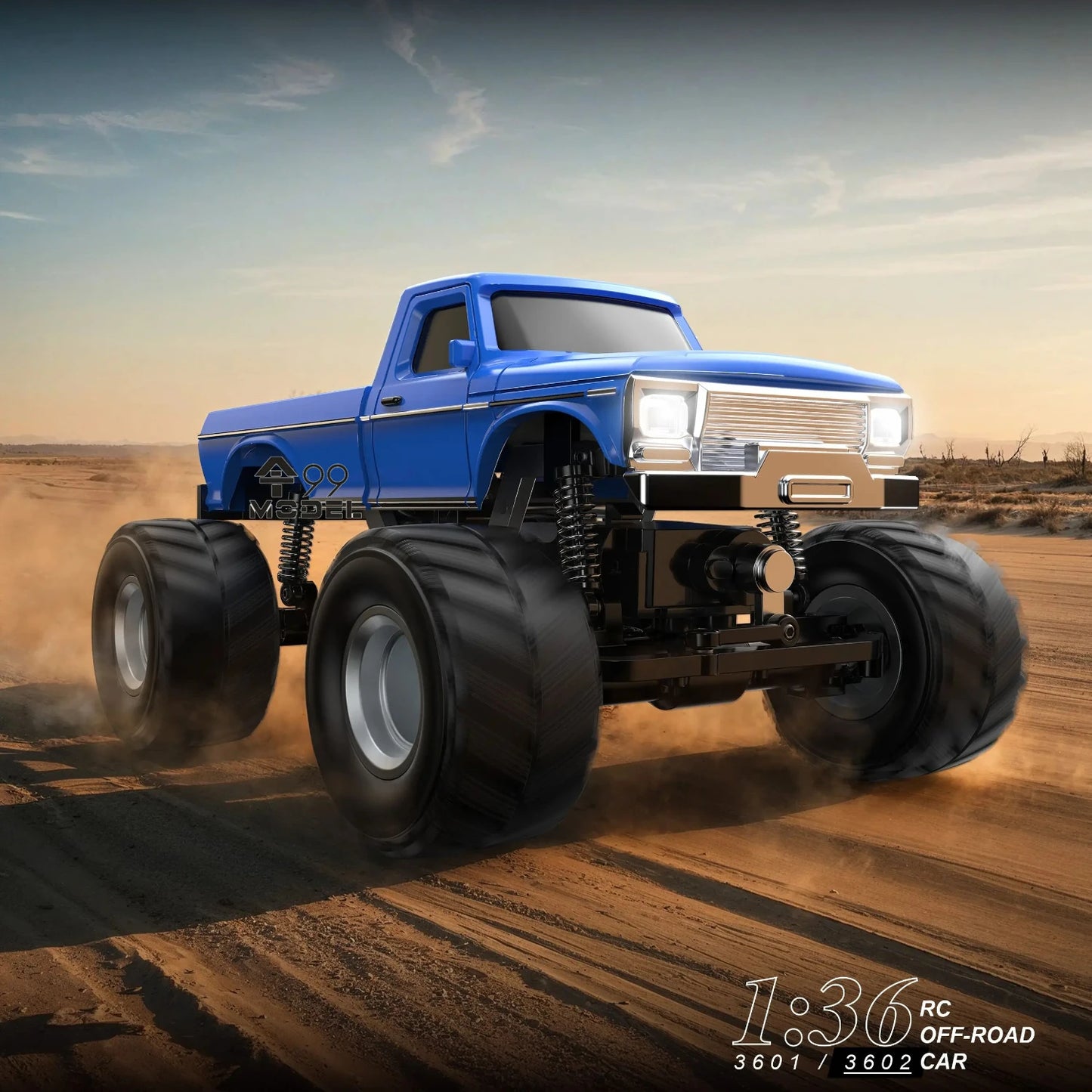 Toy 1/36 RC Crawler Car 4WD Mini Radio Control Off-road Vehicle Lighting System 2.4GHz RC Car Simulation Off-road Climbing Car