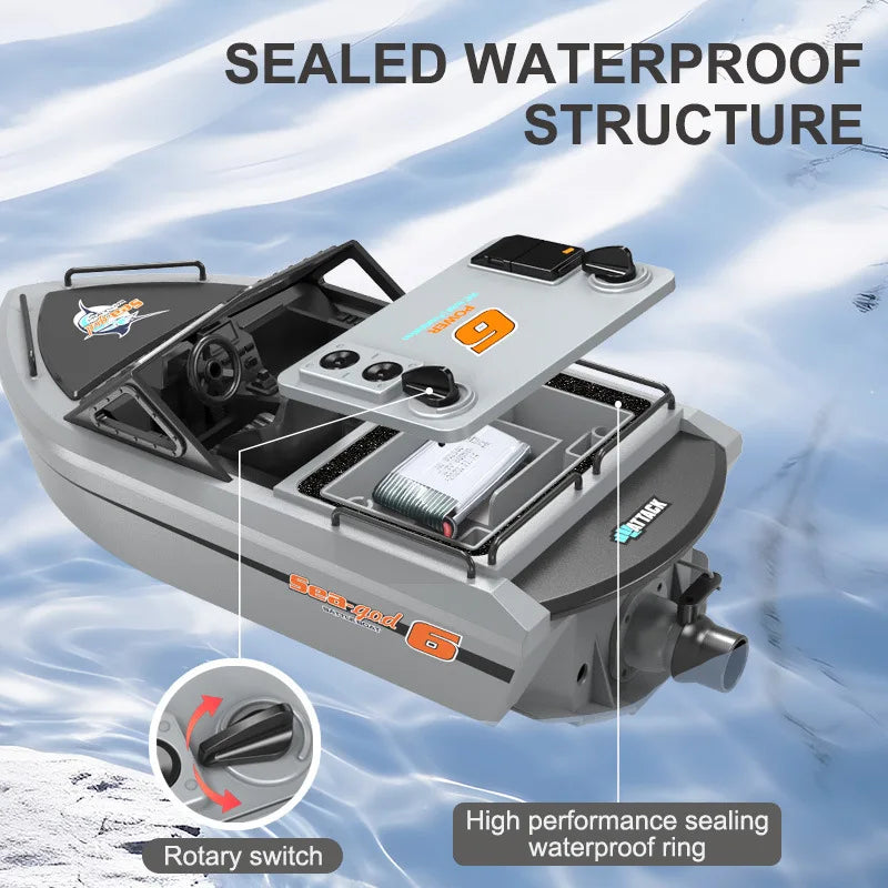 High-Speed Brushless RC Boat Electric Water Racer Remote Control Ship Model 2.4G Frequency New Design Karts Boat Toy