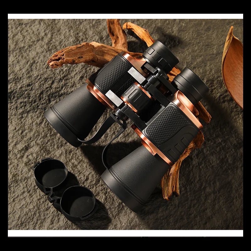 Bronze-colored high-definition 10x 10X50 binoculars, FCM broadband coated, 50MM large objective lens, 25MM large eyepiece