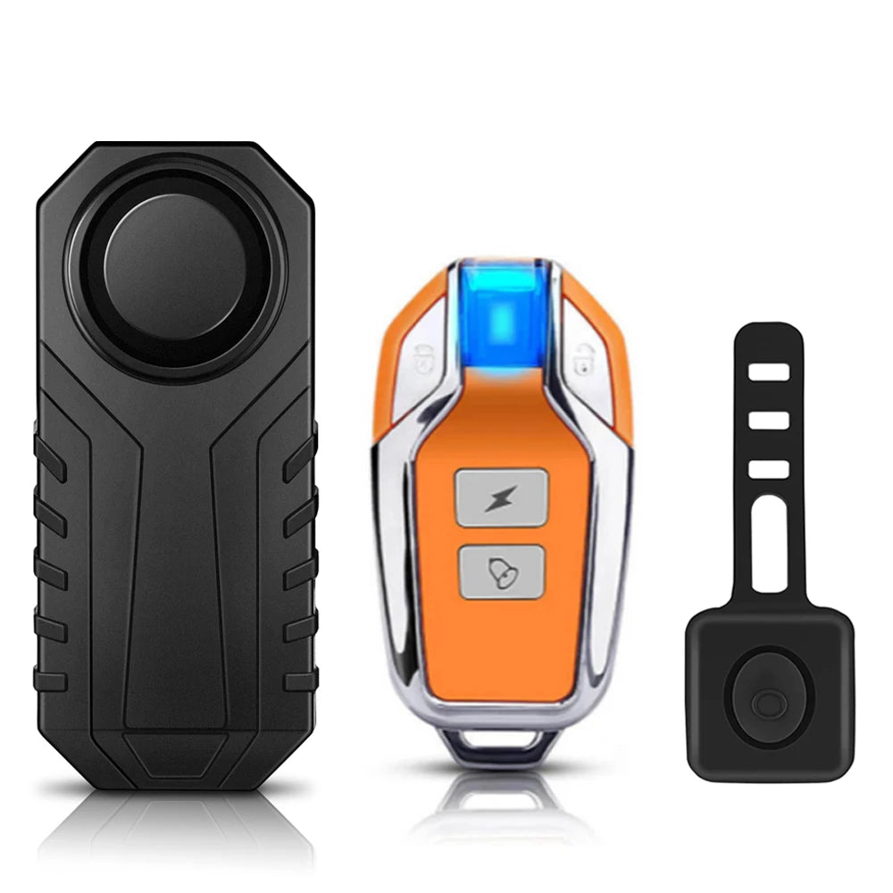 Awapow Bicycle Alarm 113dB Waterproof Motorcycle Security Burglar Wireless Remote Control Electric Scooter Bike Anti theft Alarm
