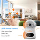 4G Security Camera with SIM Card 8MP 4K Dual Lens Two-Way Audio Indoor Baby Monitor Home CCTV Surveillance Night Vision