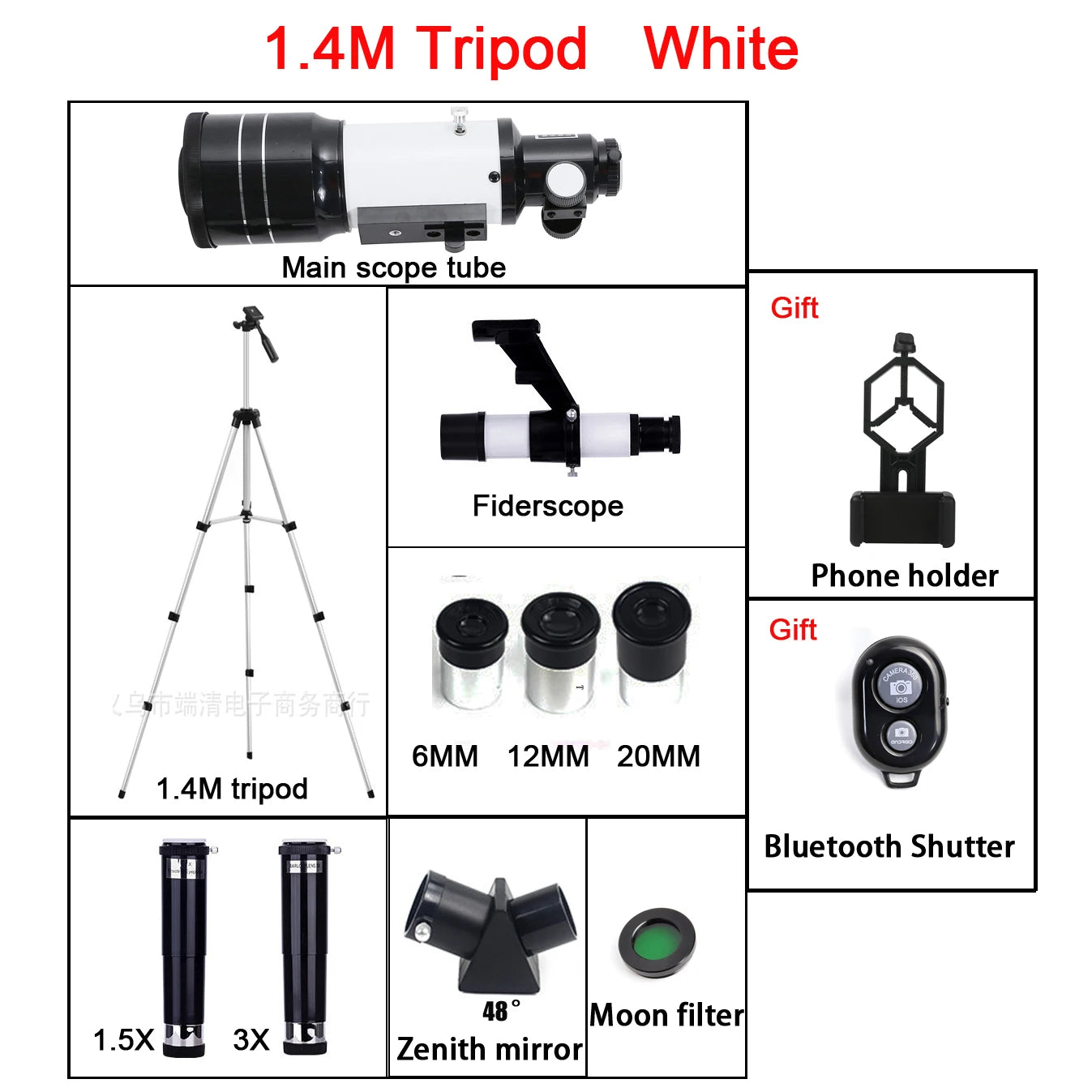 150 Time Professional Astronomical Telescope for Space Monocular F30070 Powerful Binoculars Night Vision for Star  ASM70300