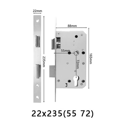 Smart fingerprint lock body special mortise smart lock 5050 125mm-240mm 2585-7085mm 5572 6072 300*6085 lock body