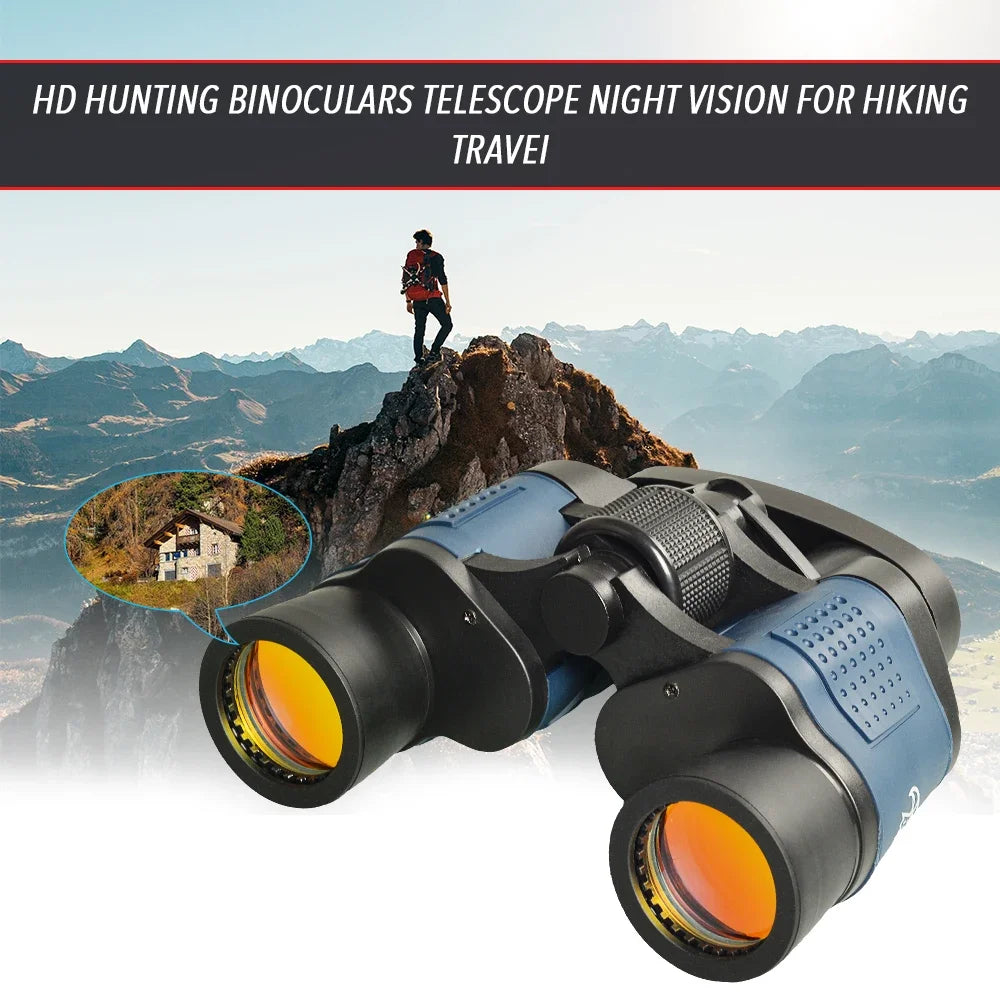 ‌60x60 High-Power Binoculars with BAK4 Prism & Night Vision - 3000M Range for Hunting, Camping & Outdoor Adventures