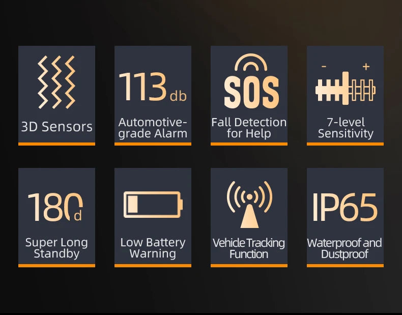 Anti-theft Alarm for Motorbike/Bicycle 113db High Volume Vibration Wireless Remote Control Electric Bell Sound Find A Vehicle