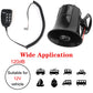 Car Warning Alarm Megaphone 120DB Loud Multi-tone Claxon Horn 6 Tone Air Horn 12V 100W Police Siren Loud Speaker Car Horn